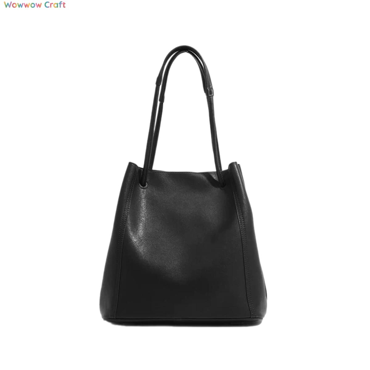 Shoulder Bags,Totes,Leather Bags,Vegetable-Tanned Leather Large Capacity Leather Shoulder Bag - Leather Crossbody Tote Bag